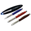 Three-In-One Stylus, Flashlight and Ballpoint Pen